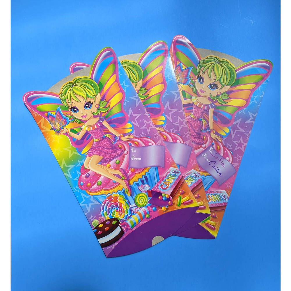 Set of 3‎ Vintage Lisa Frank 90's Y2k Candy Fairy Paper Gift Boxes